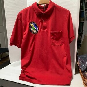 Hanes Red Polo Shirt with Pocket